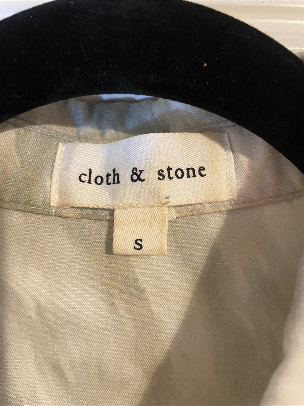 cloth & stone Neutral Beige Blouse - Small